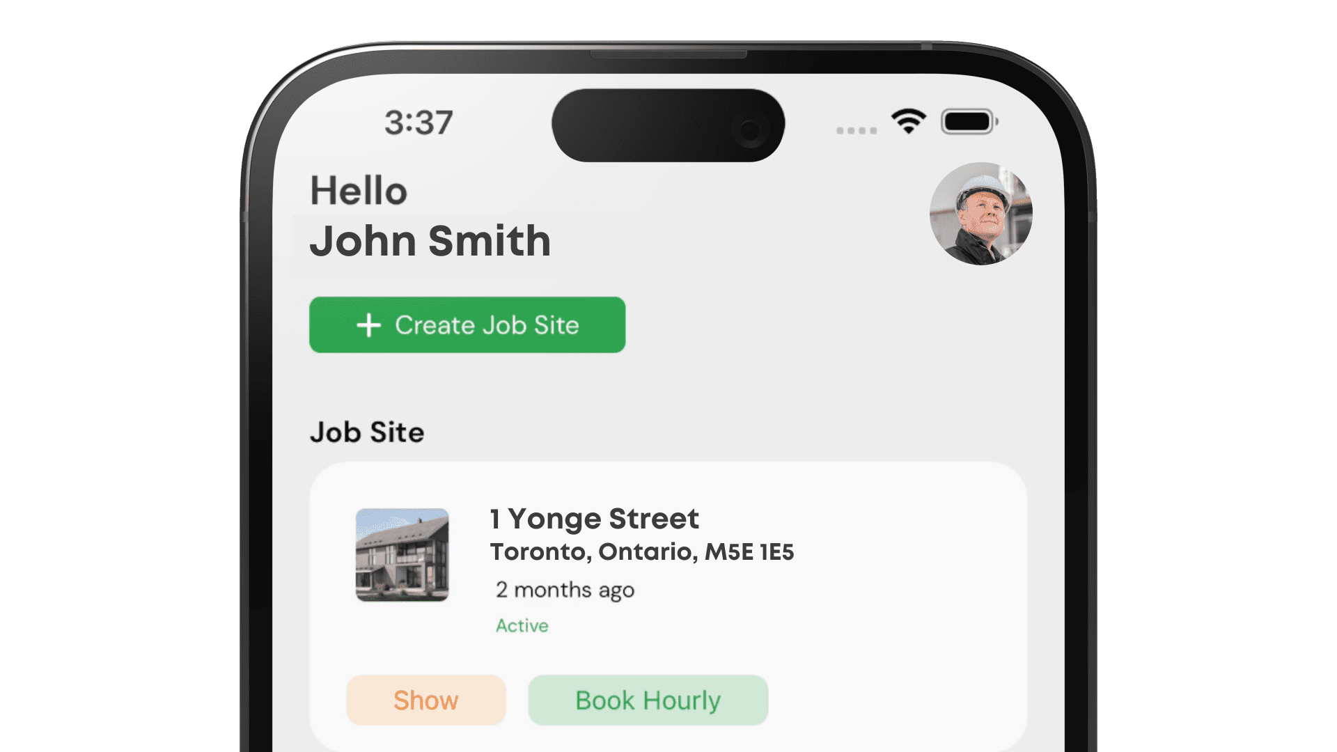 App Homepage Mockup